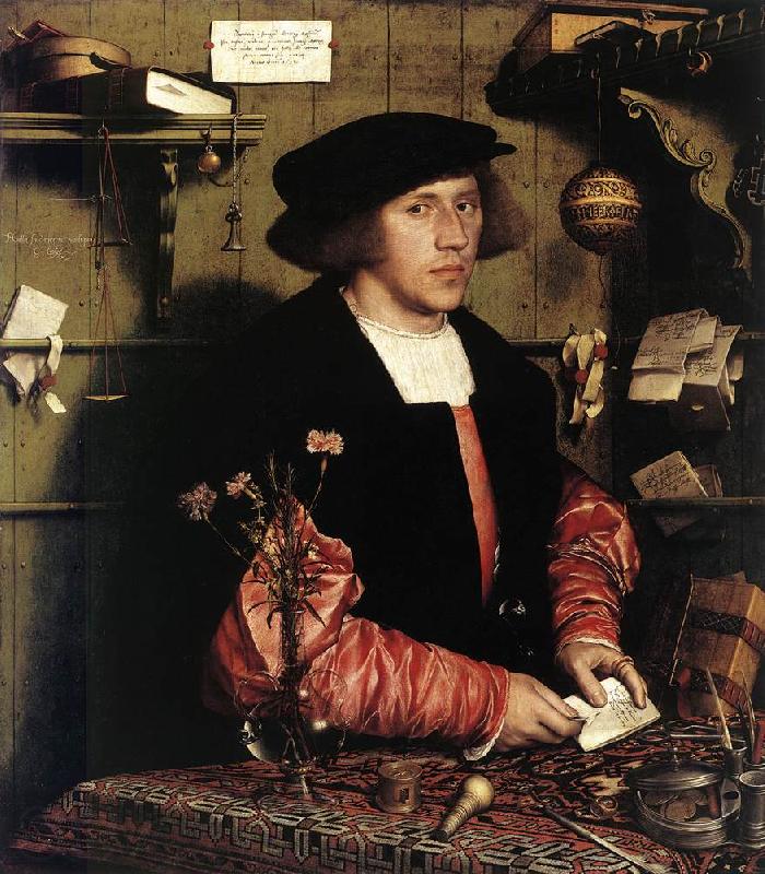 HOLBEIN, Hans the Younger Portrait of the Merchant Georg Gisze sg France oil painting art